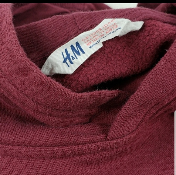 H&M Maroon Boy's Hoodie - Picture 3 of 3